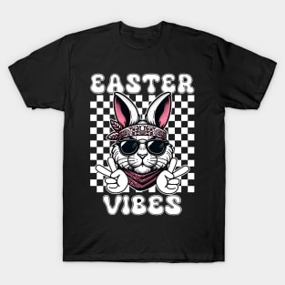 Easter Vibes OK Peace Sign Easter Bunny Vibes T-Shirt